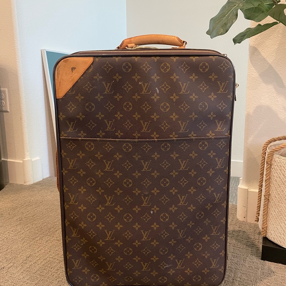 Louis Vuitton Monogram Carry-On Luggage in Brown and Tan